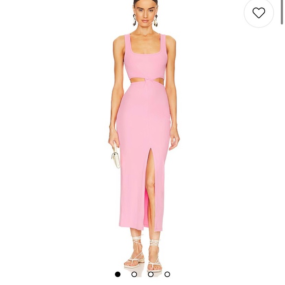 L*Space Pink Cutout Midi Dress - Picture 1 of 4